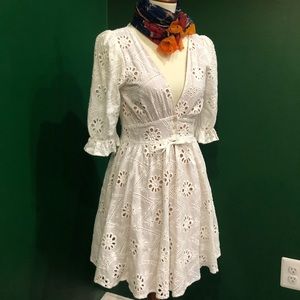 White eyelet dress